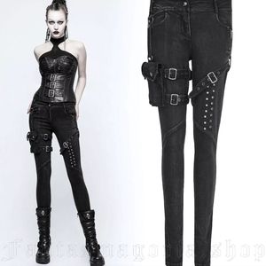 Tomb Raider Punk Rave black denim pants